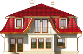 Gale G1 - Projekt domu Gaja G1 - elewacja tylna