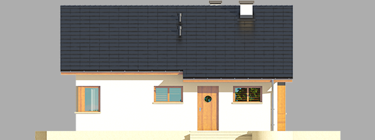 Tori III ECONOMIC A - Projekt domu Tori III ECONOMIC (wersja A) - elewacja frontowa