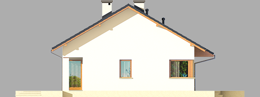 Tori III ECONOMIC A - Projekt domu Tori III ECONOMIC (wersja A) - elewacja lewa