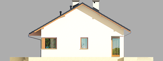 Tori III ECONOMIC A - Projekt domu Tori III ECONOMIC (wersja A) - elewacja lewa