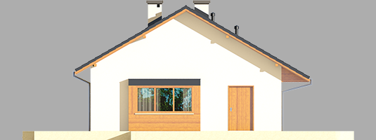 Tori III ECONOMIC A - Projekt domu Tori III ECONOMIC (wersja A) - elewacja prawa