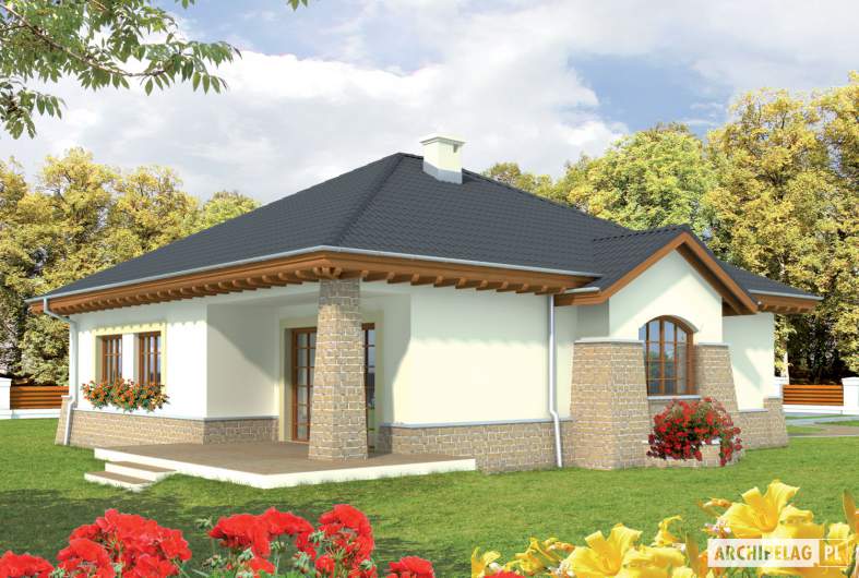 Projekt domu Mikołaj G1 - wizualizacja ogrodowa