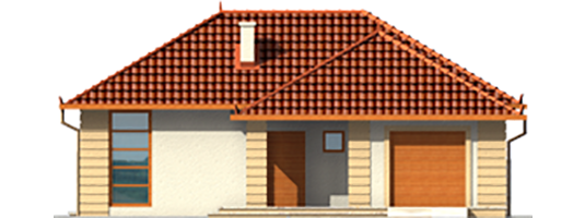 Obi G1 - Projekt domu Ola G1 (e. I) - elewacja frontowa