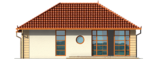 Obi G1 - Projekt domu Ola G1 (e. I) - elewacja tylna