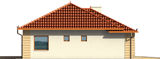 Obi G1 - Projekt domu Ola G1 (e. I) - elewacja lewa