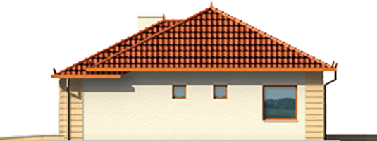 Obi G1 - Projekt domu Ola G1 (e. I) - elewacja lewa