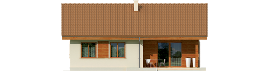 Mel - Projekt domu Mel - elewacja tylna