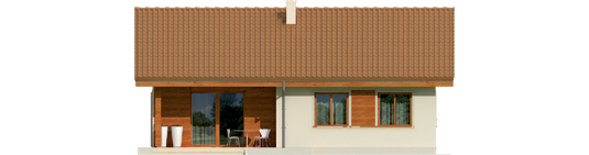 Mel - Projekt domu Mel - elewacja tylna