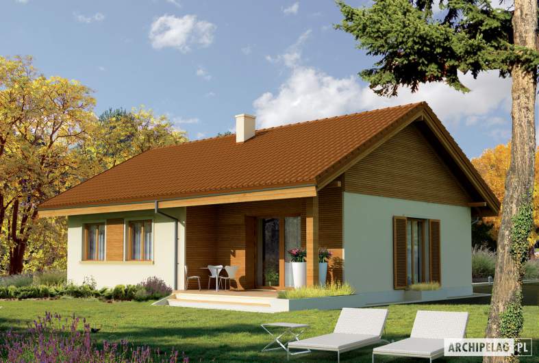 Projekt domu Mel - wizualizacja ogrodowa