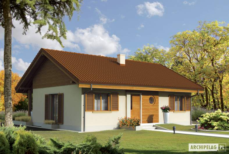 Projekt domu Mel - wizualizacja frontowa