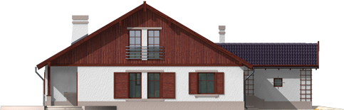 Klementine G1 - Projekt domu Klementynka G1 - elewacja lewa