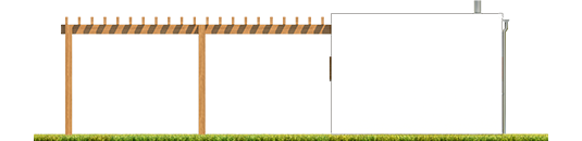 AA G41 - Budynek gospodarczy G41 (z wiatą) - elewacja prawa