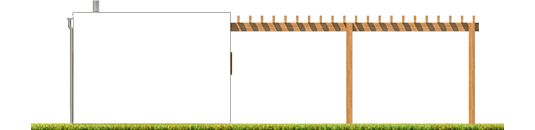 AA G41 - Budynek gospodarczy G41 (z wiatą) - elewacja prawa
