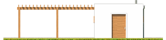 AA G41 - Budynek gospodarczy G41 (z wiatą) - elewacja lewa