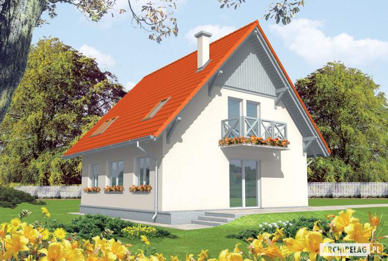 Projekt domu Czesława II - wizualizacja ogrodowa
