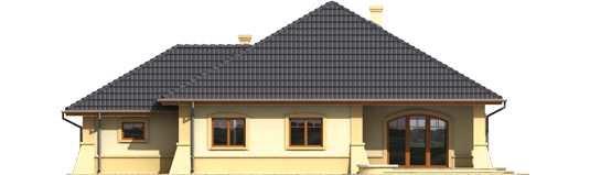 Hubert G1 - Projekt domu Huberta II G1 - elewacja tylna