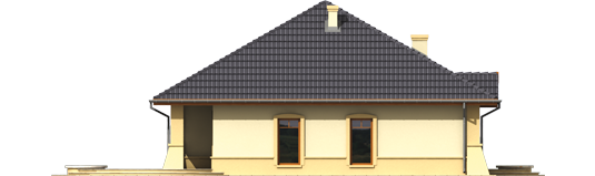 Hubert G1 - Projekt domu Huberta II G1 - elewacja prawa