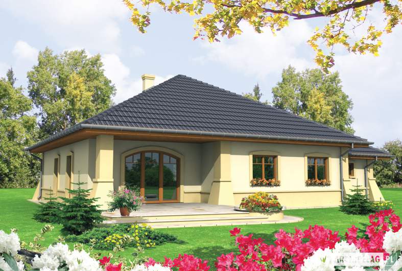 Projekt domu Huberta II G1 - wizualizacja frontowa