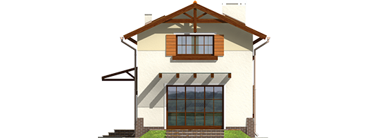 Antalya I - Projekt domu Antalka - elewacja lewa