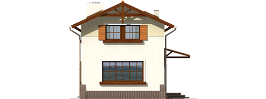 Antalya I - Projekt domu Antalka - elewacja prawa