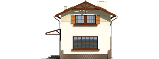 Antalya I - Projekt domu Antalka - elewacja prawa