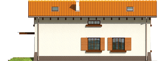 Antalya I - Projekt domu Antalka - elewacja tylna