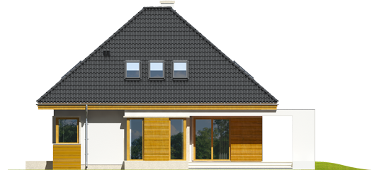 Jared II G1 - Projekt domu Jarek II G1 - elewacja prawa