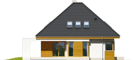 Jared II G1 - Projekt domu Jarek II G1 - elewacja prawa