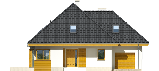Jared II G1 - Projekt domu Jarek II G1 - elewacja frontowa