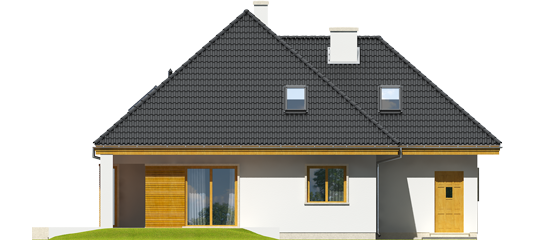 Jared II G1 - Projekt domu Jarek II G1 - elewacja tylna