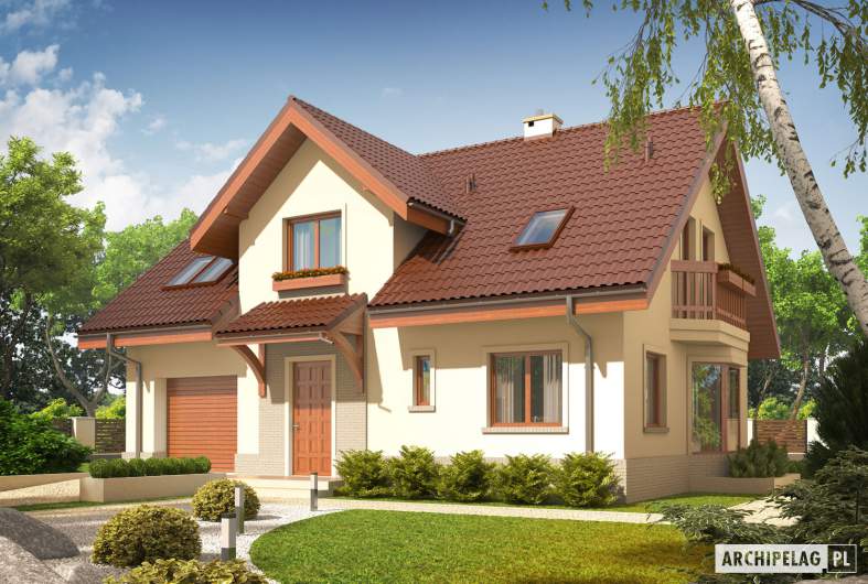 Projekt domu Arizona G1 - wizualizacja frontowa