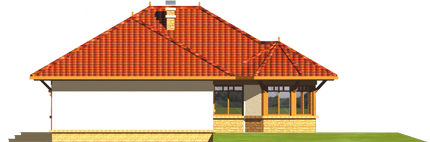 Veronika  - Projekt domu Weronika - elewacja tylna