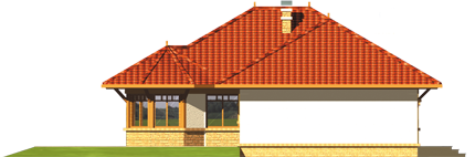 Veronika  - Projekt domu Weronika - elewacja tylna