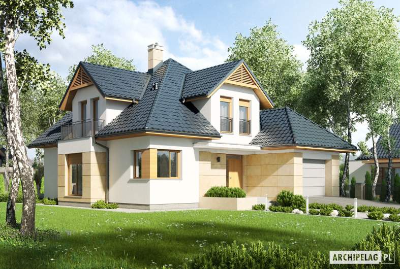 Projekt domu Samuel G1 - wizualizacja frontowa