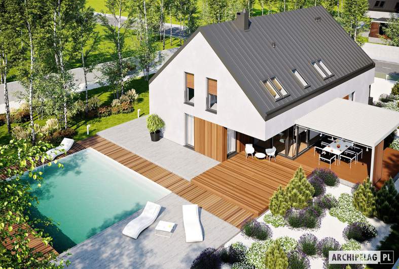 Projekt domu Daniel VI G2 - widok z góry