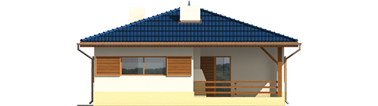 Anell - Projekt domu Anielka (z wiatą) - elewacja prawa