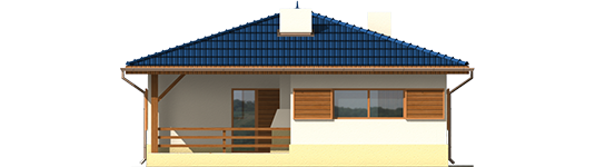 Anell - Projekt domu Anielka (z wiatą) - elewacja prawa