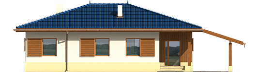 Anell - Projekt domu Anielka (z wiatą) - elewacja frontowa