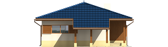 Anell - Projekt domu Anielka (z wiatą) - elewacja lewa