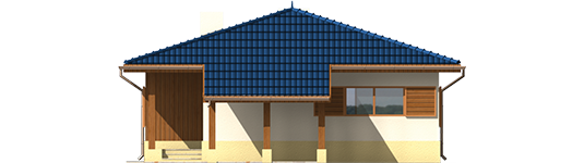 Anell - Projekt domu Anielka (z wiatą) - elewacja lewa