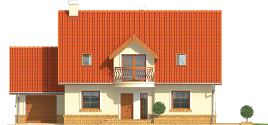 Will G1 - Projekt domu Wisienka G1 - elewacja frontowa