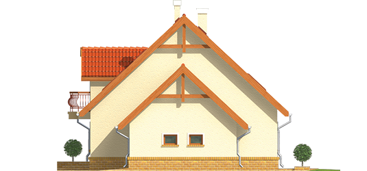 Will G1 - Projekt domu Wisienka G1 - elewacja prawa