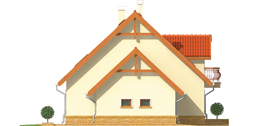 Will G1 - Projekt domu Wisienka G1 - elewacja prawa