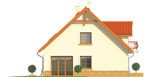 Will G1 - Projekt domu Wisienka G1 - elewacja lewa