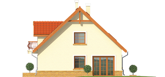 Will G1 - Projekt domu Wisienka G1 - elewacja lewa