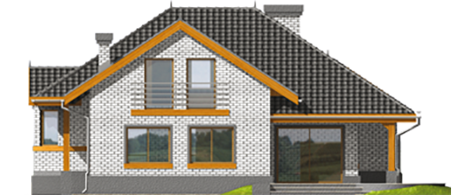 Sofia G2 - Projekt domu Sofia G2 - elewacja tylna