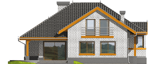 Sofia G2 - Projekt domu Sofia G2 - elewacja tylna