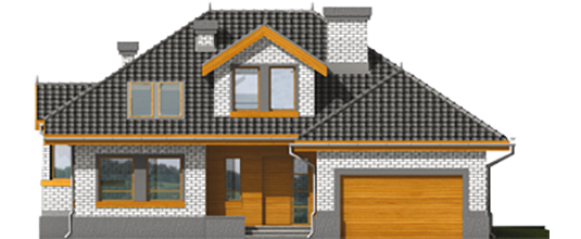 Sofia G2 - Projekt domu Sofia G2 - elewacja frontowa