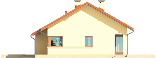 Tori III G1 ECONOMIC B - Projekty domów ARCHIPELAG - Tori III G1 ECONOMIC (wersja B) - elewacja lewa