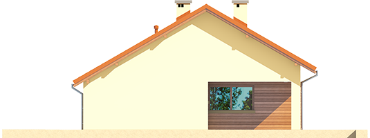 Tori III G1 ECONOMIC B - Projekty domów ARCHIPELAG - Tori III G1 ECONOMIC (wersja B) - elewacja prawa